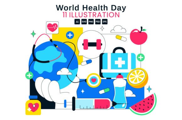 11 World Health Day Illustration