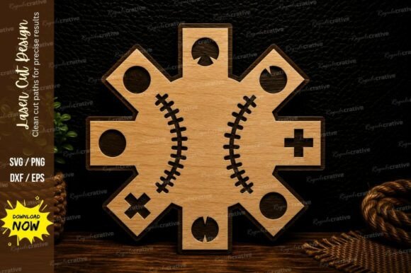 Baseball Medical Cross Laser Cut SVG Design