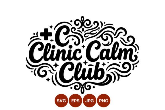 Clinic Calm Club Swirls Vector