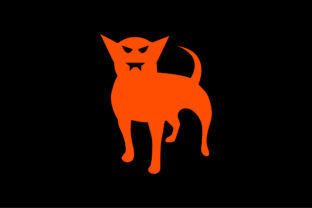 Halloween Dog Flat Vector Icon