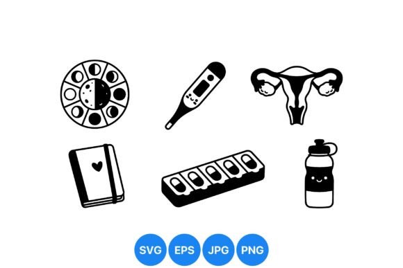 Health Wellness Icon Clipart Set