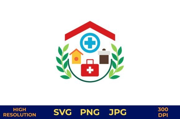 Humanitarian Aid Icon with House